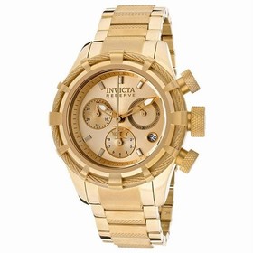 Invicta Reserve Bolt Chronograph Champagne Dial Gold-plated Men's Watch 12461