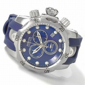 Invicta Reserve Chronograph Blue Dial Blue Rubber Men's Watch 6111