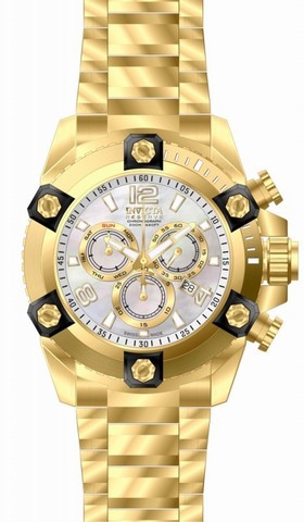 Invicta Reserve Chronograph White Dial Gold-tone Men's Watch 15828