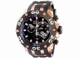 Invicta Reserve Diver Chronograph Black Dial Black Rubber Men's Watch 0918