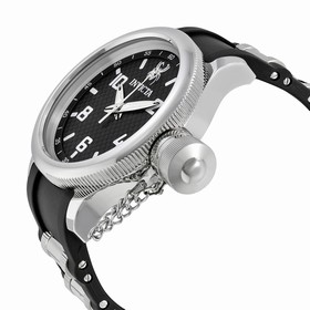 Invicta Russian Diver Black Carbon Fiber Dial Black Polyurethane Men's Watch 17944