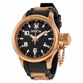 Invicta Russian Diver Black Dial Black Polyurethane Men's Watch 17948