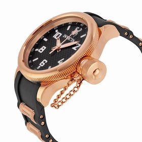 Invicta Russian Diver Black Dial Black Polyurethane Men's Watch 17948