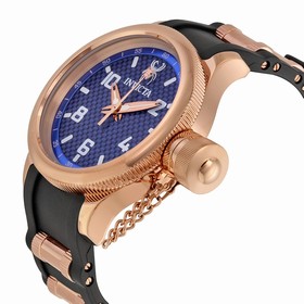 Invicta Russian Diver Blue Dial Black Polyurethane Men's Watch 17949