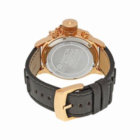 Invicta Russian Diver Chronograph Black Dial Black Leather Men's Watch 10555