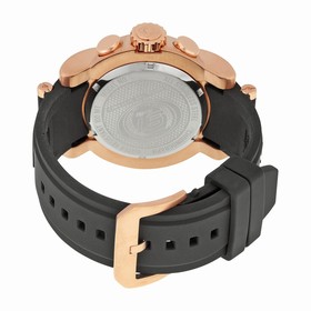 Invicta S1 Rally Chronograph Blue Dial Black Silicone Rose Gold-plated Men's Watch 19333