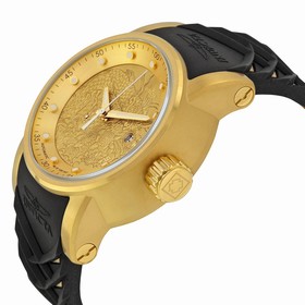 Invicta S1 Rally Gold Dial Black Silicone Men's Watch 15863