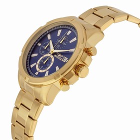 Invicta Specialty Chronograh Blue Dial Gold Ion-plated Men's Watch 19223