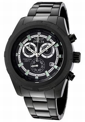 Invicta Specialty Chronograph Black Dial Black PVD Men's Watch 1563