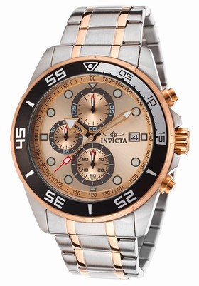 Invicta Specialty Chronograph Rose Dial Two-tone Men's Watch 17015