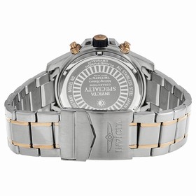 Invicta Specialty Rose Gold Tone Dial Chronograph Two Tone Stainless Steel Men's Watch 13977