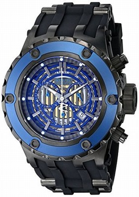 Invicta Subaqua Blue Skeletonized Dial Black Black Rubber Men's Watch 16828
