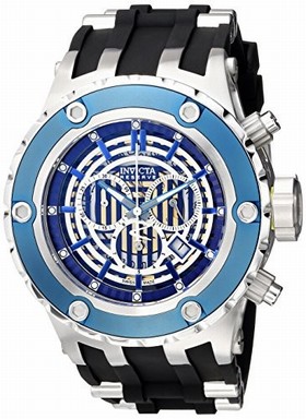 Invicta Subaqua Blue Skeletonized Dial Black Black Rubber Men's Watch 16832