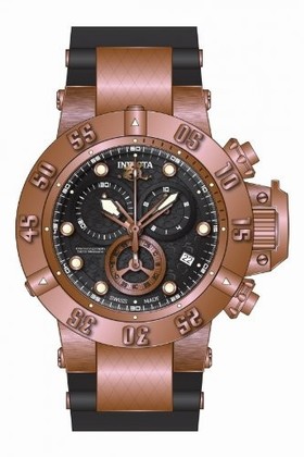 Invicta Subaqua Chronograph Black Dial Black Polyurethane Men's Watch 15803