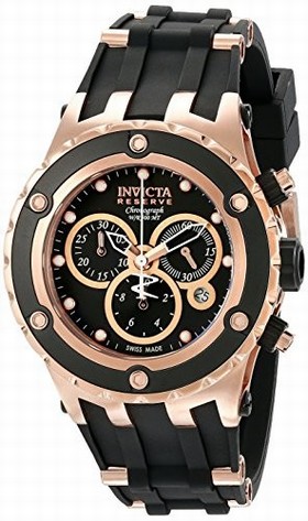 Invicta Subaqua Chronograph Black Dial Black Polyurethane Men's Watch 80416