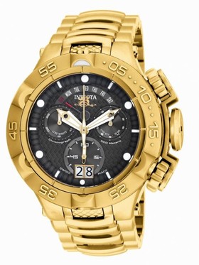 Invicta Subaqua Chronograph Black Dial Gold-plated Men's Watch 17625