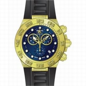 Invicta Subaqua Chronograph Blue Dial Black Polyurethane 15580