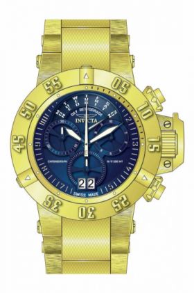 Invicta Subaqua Chronograph Blue Dial Gold-plated Men's Watch 17617