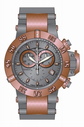 Invicta Subaqua Chronograph Grey Dial Grey Grey Polyurethane Men's Watch 17213
