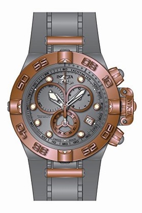 Invicta Subaqua Chronograph Grey Dial Grey Rubber Men's Watch 17209