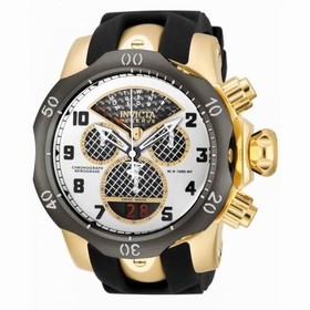 Invicta Subaqua Chronograph Silver Dial Black Polyurethane Men's Watch 16311