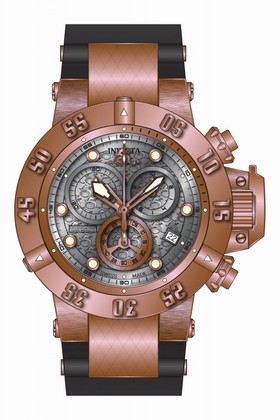 Invicta Subaqua Chronograph Silver Dial Grey Polyurethane Men's 15808