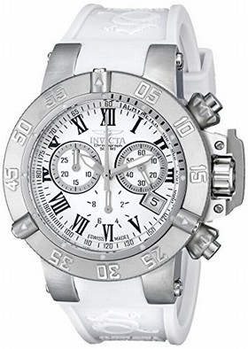 Invicta Subaqua Chronograph White Dialk White Silicone Ladies Watch 16882