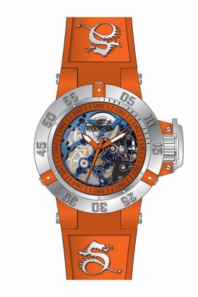 Invicta Subaqua Mechanical Orange Skeleton Orange Silicone Ladies Watch 17136