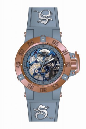 Invicta Subaqua Mechanical Rose Skeleton Blue Silicone Ladies Watch 17142