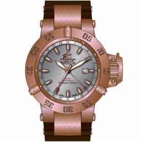 Invicta Subaqua Noma III Antique Silver Dial Black Rubber Men's Watch 80426