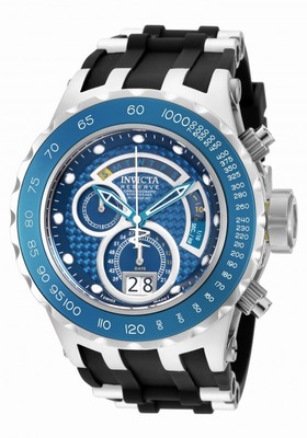 Invicta Subaqua Reserve Chronograph Blue Dial Black Polyurethane Men's Watch 18549