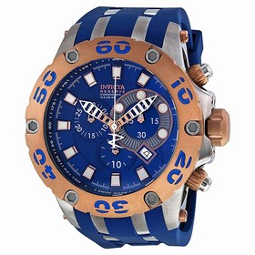 Invicta Subaqua Rose Gold-Tone Blue Dial Chronograph Men's Watch 0910