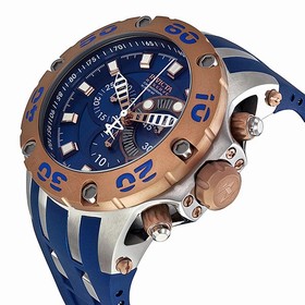 Invicta Subaqua Rose Gold-Tone Blue Dial Chronograph Men's Watch 0910