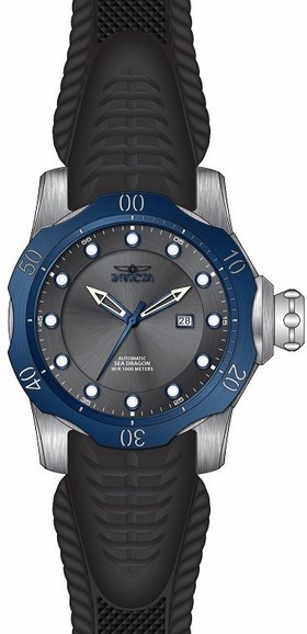 Invicta Venom Automatic Black Dial Black Silicone Men's Watch 19314