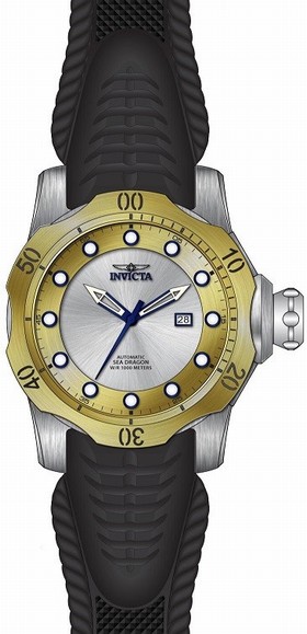 Invicta Venom Automatic Gold and Silver Dial Black Silicone Men's Watch 19312