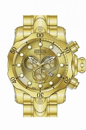 Invicta Venom Chronograph Champagne Dial Gold Ion-plated Men's Watch 14503
