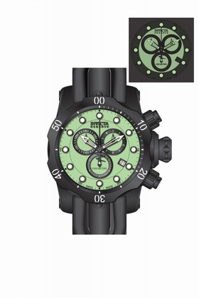 Invicta Venom Chronograph Green Dial Black Polyurethane Men's Watch 80576