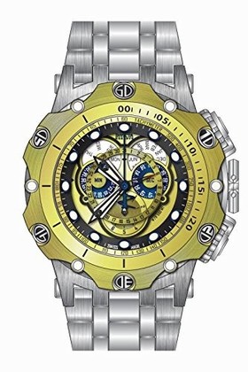 Invicta Venom Chronograph Multi-Function Black and Gold Dial Stainless Steel Men's Watch 16807