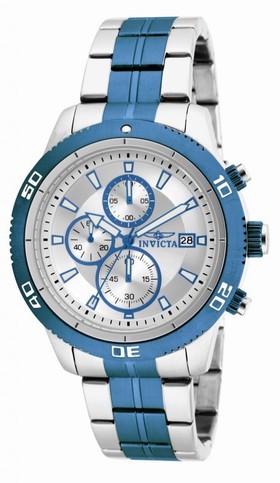 Invictas Specialty Chronograph Silver Dial Two-tone Men's Watch 17443