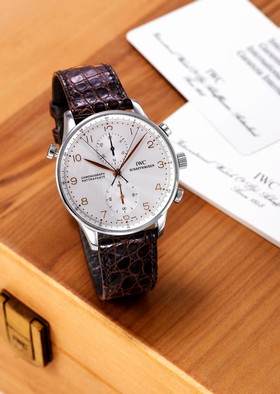 IWC Portuguese Chrono-Rattrapante Brown Alligator (IW3712-01)