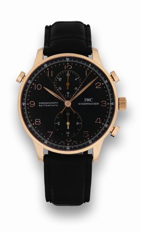 IWC Portuguese Chrono-Rattrapante Rose Gold / Black (IW3712-10)