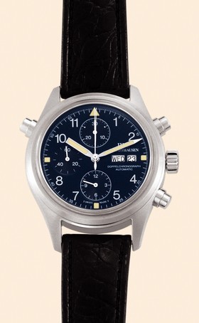 IWC Pilot's Watch Doppelchronograph Platinum Strap English (IW3713-023)