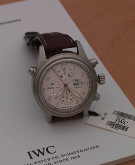 IWC Pilot's Watch Doppelchronograph Spitfire English Alligator (IW3713-43)