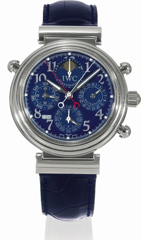 IWC Da Vinci Perpetual Rattrapante Platinum German Blue (IW3754-05)