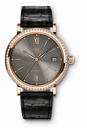 IWC Portofino Midsize Automatic Red Gold / Ardoise / Diamonds (IW4581-08)