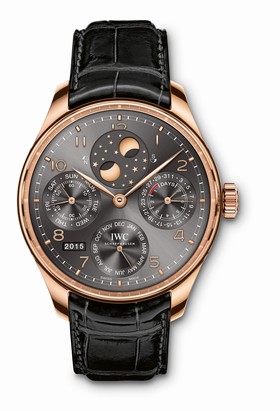 IWC Portugieser Perpetual Calendar Double Moon Red Gold / Ardoise (IW5034-04)