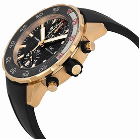 IWC Aquatimer Black Dial 18kt Rose Gold Black Rubber Men's Watch IW376905
