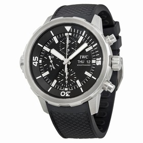 IWC Aquatimer Chronograph Black Dial Black Rubber Men's Watch IW376803