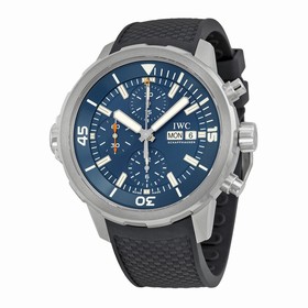 IWC Aquatimer Chronograph Blue Dial Black Rubber Men's Watch IW3768-05