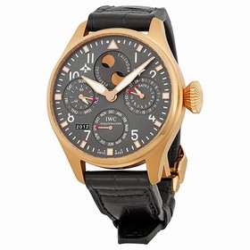 IWC Big Pilot Grey Dial Leather Strap Automatic Men's Watch IW502638